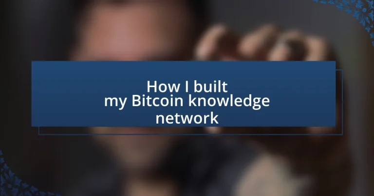 How I built my Bitcoin knowledge network