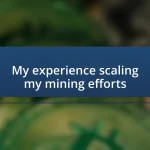 My experience scaling my mining efforts